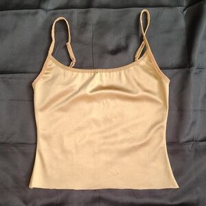 Free People Shiny Gold Camisole Top